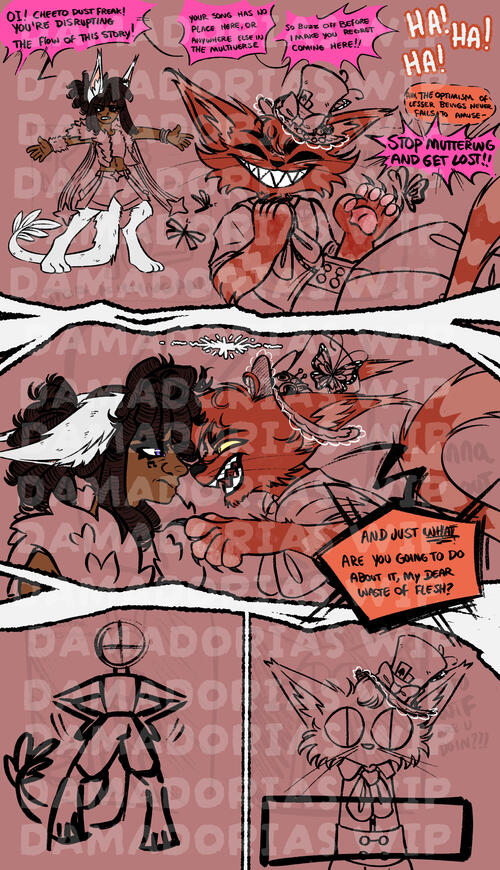 Spindle vs Atra comic WIP